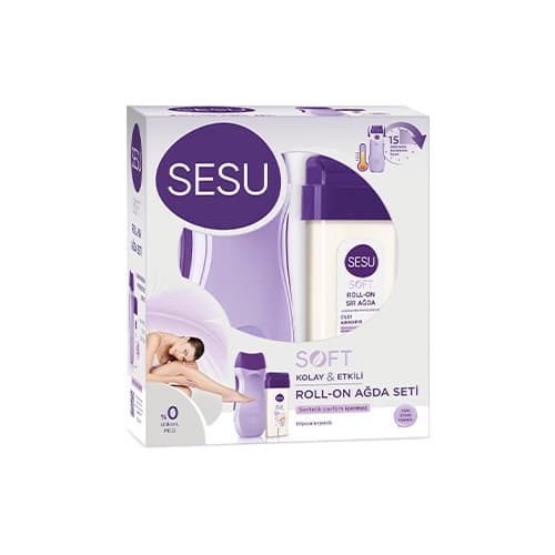 Sesu Soft Kolay & Etkili Isıtıcılı Roll-On Ağda Seti