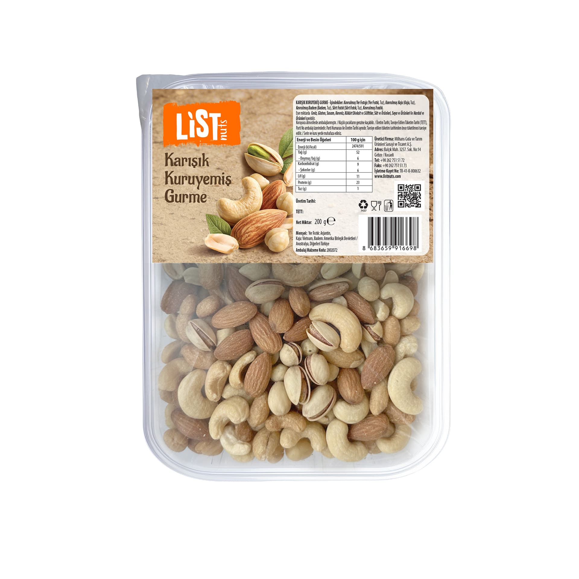 Listnuts Gurme Karışık Kuruyemiş