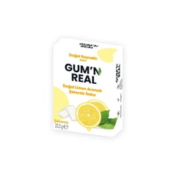 GUM'N REAL Doğal Limon Aromalı Şekersiz Sakız